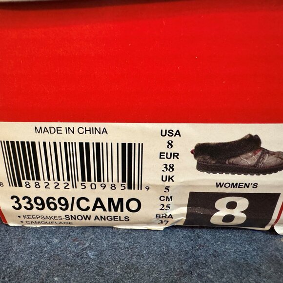 Women's BOBS by Skechers Camo Faux Fur Slip-On Slippers - Picture 6 of 10